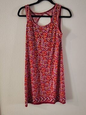 Max Studio Red Floral Tank Mini Dress 984